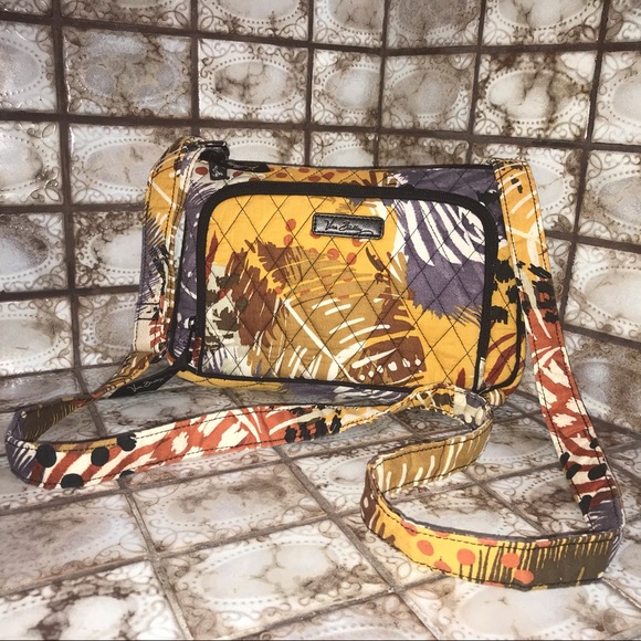 Vera Bradley PAINTED FEATHERS Crossbody Bag - Picture 6 of 7